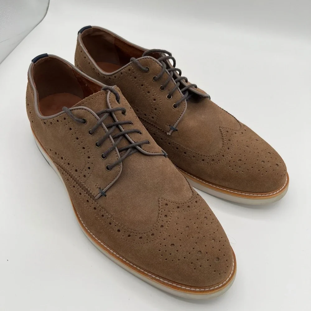 Blake McKay C Carson Mens Brown Suede Wingtip Brogue‎ Derby Shoes Size 12 Career